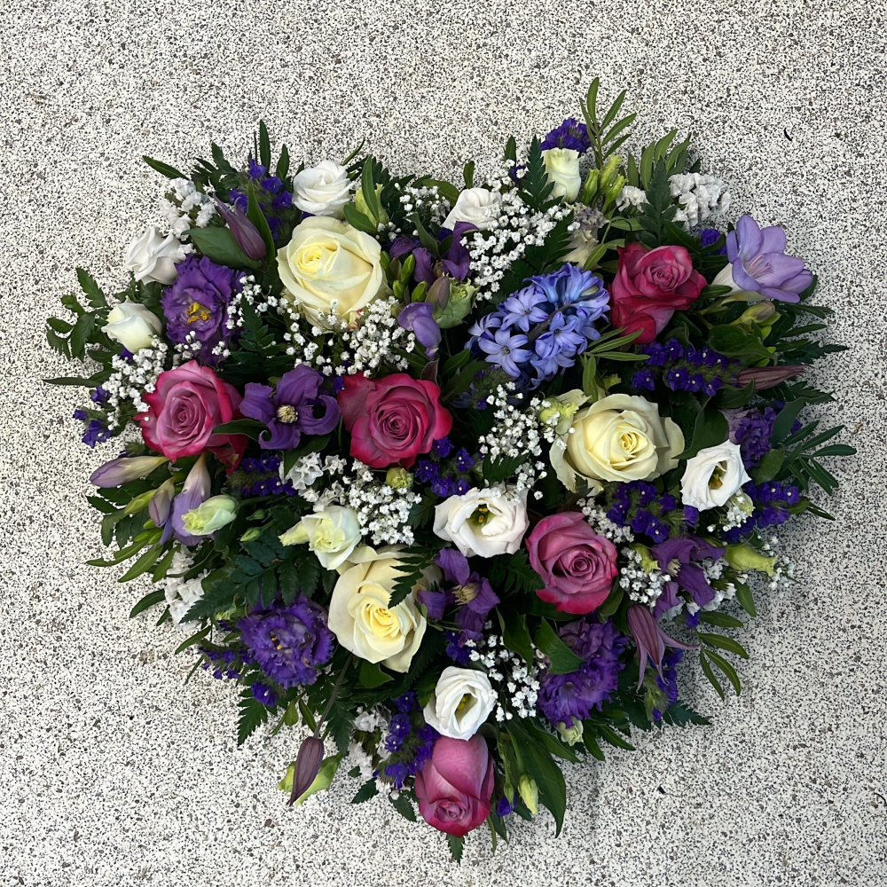 Lilac heart tribute
