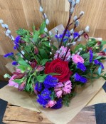 Valentines Country Florist choice hand tied